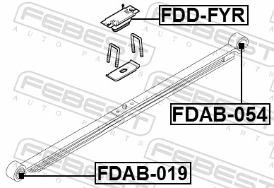 Bush, leaf spring - FDAB-054 FEBEST
