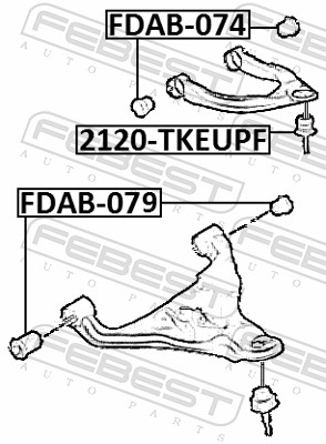 valdymo svirties/išilginių svirčių įvorė - FDAB-079 FEBEST