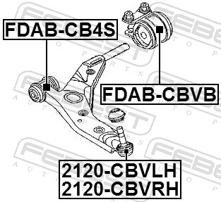 Подвеска, рычаг независимой подвески колеса - FDAB-CBVB FEBEST