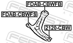 Control Arm-/Trailing Arm Bush - FDAB-CBWFS FEBEST