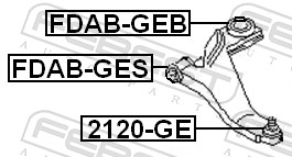 Подвеска, рычаг независимой подвески колеса - FDAB-GEB FEBEST