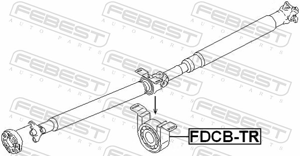 Подшипник, промежуточный подшипник карданного вала - FDCB-TR FEBEST