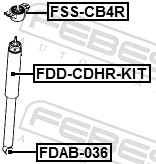 Защитный колпак / пыльник, амортизатор - FDD-CDHR-KIT FEBEST