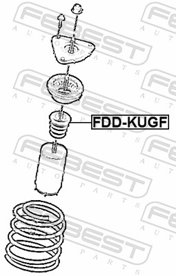 Rubber Buffer, suspension - FDD-KUGF FEBEST