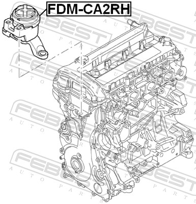 Engine Mounting - FDM-CA2RH FEBEST