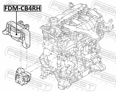 Подвеска, двигатель - FDM-CB4RH FEBEST