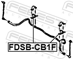 Опора, стабилизатор - FDSB-CB1F FEBEST