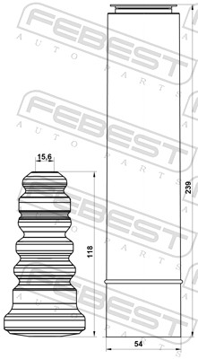 Dust Cover Kit, shock absorber - FDSHB-FOCIIR-KIT FEBEST