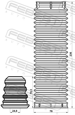 Dust Cover Kit, shock absorber - FDSHB-KUGF-KIT FEBEST