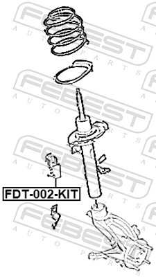 Spacer Bush, shock absorber - FDT-002-KIT FEBEST
