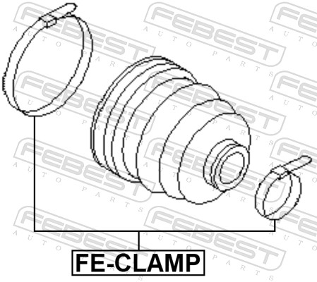 Хомут - FE-CLAMP FEBEST