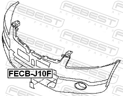 Заслонка, буксирный крюк - FECB-J10F FEBEST