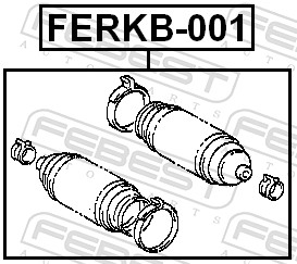 Bellow, steering - FERKB-001 FEBEST