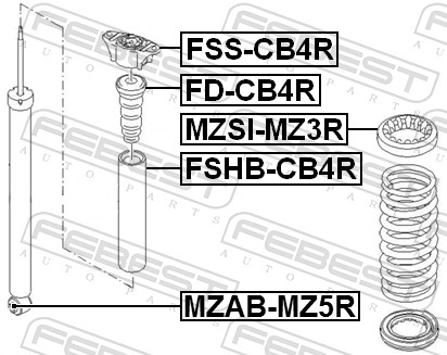 Опора стойки амортизатора - FSS-CB4R FEBEST