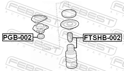Protective Cap/Bellow, shock absorber - FTSHB-002 FEBEST