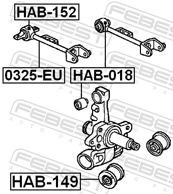 Control Arm-/Trailing Arm Bush - HAB-018 FEBEST