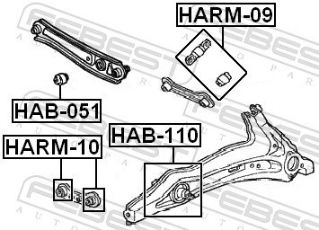 Control Arm-/Trailing Arm Bush - HAB-051 FEBEST