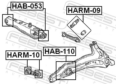 Supporto, Braccio oscillante - HAB-110 FEBEST