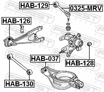 Control Arm-/Trailing Arm Bush - HAB-130 FEBEST