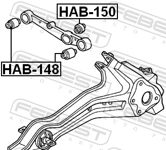 Control Arm-/Trailing Arm Bush - HAB-148 FEBEST