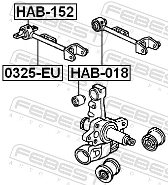 Control Arm-/Trailing Arm Bush - HAB-152 FEBEST