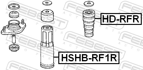 Rubber Buffer, suspension - HD-RFR FEBEST