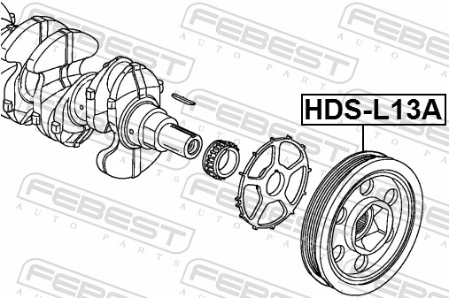Belt Pulley, crankshaft - HDS-L13A FEBEST