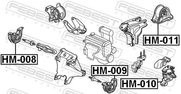 Engine Mounting - HM-009 FEBEST