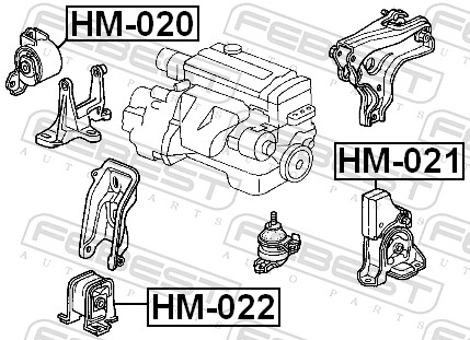 Engine Mounting - HM-022 FEBEST
