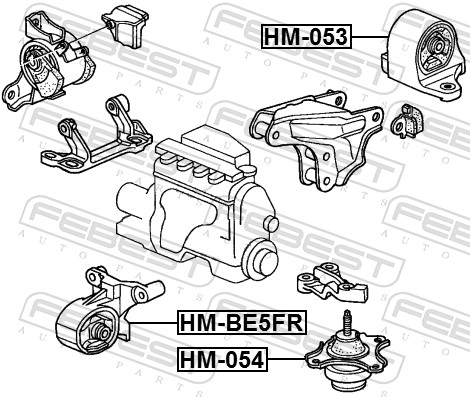 Engine Mounting - HM-BE5FR FEBEST