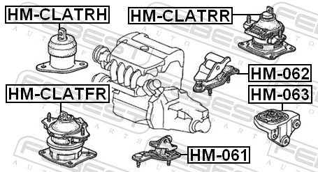 Engine Mounting - HM-CLATRR FEBEST