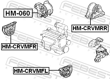 Engine Mounting - HM-CRVMFR FEBEST