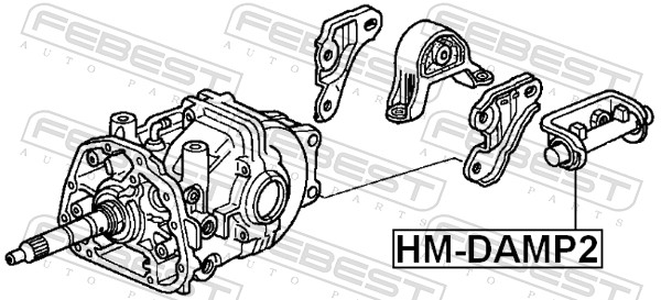 Mounting, differential - HM-DAMP2 FEBEST