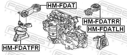 Engine Mounting - HM-FDATRR FEBEST