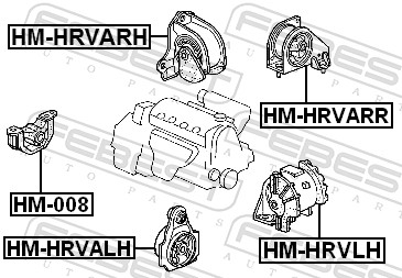 Engine Mounting - HM-HRVALH FEBEST