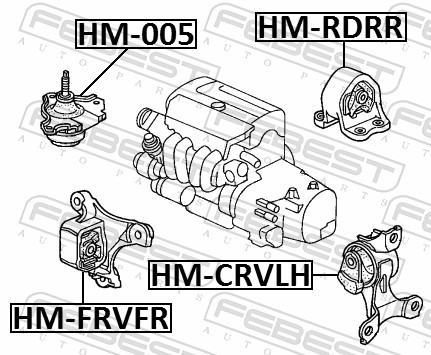 Engine Mounting - HM-RDRR FEBEST