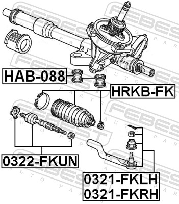 Bellow, steering - HRKB-FK FEBEST
