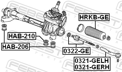 Bellow, steering - HRKB-GE FEBEST