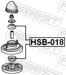 Дистанционная труба, амортизатор - HSB-018 FEBEST