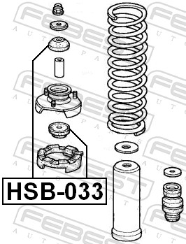 Дистанционная труба, амортизатор - HSB-033 FEBEST