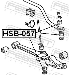 Tie Bar Bush - HSB-057 FEBEST