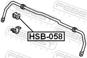 Опора, стабилизатор - HSB-058 FEBEST