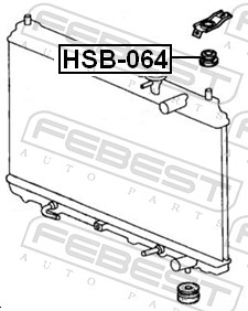 Mounting, radiator - HSB-064 FEBEST