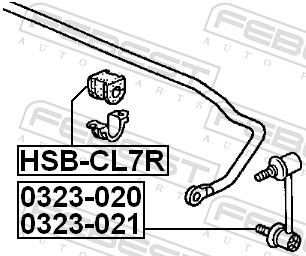 Stabiliser Mounting - HSB-CL7R FEBEST