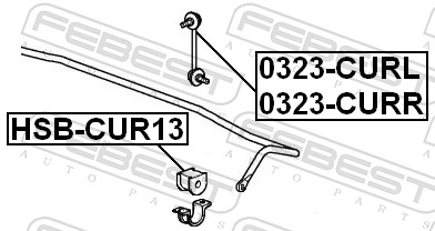 Stabiliser Mounting - HSB-CUR13 FEBEST