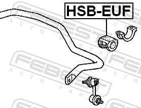 Опора, стабилизатор - HSB-EUF FEBEST