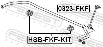 Repair Kit, stabilizer suspension - HSB-FKF-KIT FEBEST