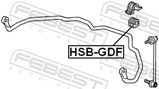 Stabiliser Mounting - HSB-GDF FEBEST
