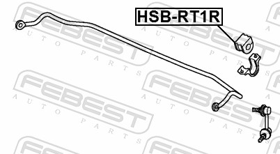 Опора, стабилизатор - HSB-RT1R FEBEST