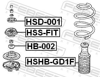 Top Strut Mounting - HSD-001 FEBEST